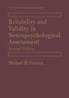 Reliability and Validity in Neuropsychological Assessment - Book
