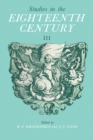 Studies in the Eighteenth Century III : Papers presented at the Third David Nichol Smith Memorial Seminar, Canberra 1973 - eBook