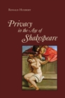 Privacy in the Age of Shakespeare - Book