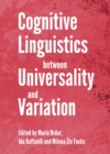 None Cognitive Linguistics between Universality and Variation - eBook