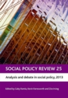Social Policy Review 25 : Analysis and Debate in Social Policy, 2013 - Book