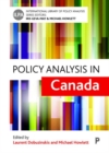 Policy Analysis in Canada - Book