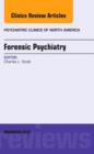 Forensic Psychiatry, An Issue of Psychiatric Clinics : Volume 35-4 - Book