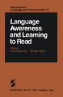 Language Awareness and Learning to Read - eBook