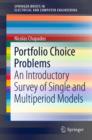 Portfolio Choice Problems : An Introductory Survey of Single and Multiperiod Models - eBook
