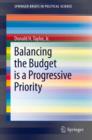 Balancing the Budget is a Progressive Priority - eBook