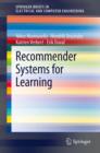 Recommender Systems for Learning - eBook