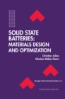 Solid State Batteries: Materials Design and Optimization - eBook