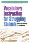 Vocabulary Instruction for Struggling Students - Book