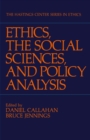 Ethics, The Social Sciences, and Policy Analysis - eBook