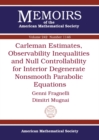 Carleman Estimates, Observability Inequalities and Null Controllability for Interior Degenerate Nonsmooth Parabolic Equations - Book