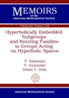 Hyperbolically Embedded Subgroups and Rotating Families in Groups Acting on Hyperbolic Spaces - Book