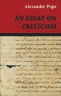 An Essay on Criticism - eBook