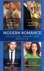 Modern Romance January Books 5-8 : Awakening His Innocent Cinderella / Carrying the Sheikh's Baby / the Tycoon's Shock Heir / One Night with the Forbidden Princess - eBook