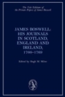 James Boswell, the Journals in Scotland, England and Ireland, 1766-1769 - Book