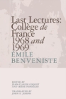 Last Lectures: College De France, 1968 and 1969 - Book