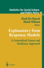 Explanatory Item Response Models : A Generalized Linear and Nonlinear Approach - eBook