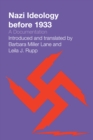 Nazi Ideology before 1933 : A Documentation - Book