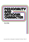 Personality and National Character : International Series of Monographs in Experimental Psychology - eBook