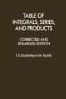 Table of Integrals, Series, and Products - eBook
