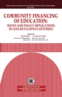 Community Financing of Education : Issues & Policy Implications in Less Developed Countries - eBook