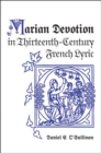 Marian Devotion in Thirteenth-Century French Lyric - Book