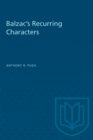 Balzac's Recurring Characters - eBook
