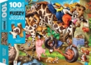 100-Piece Children's Fuzzy Jigsaw: Animal Mayhem - Book
