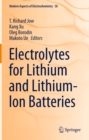 Electrolytes for Lithium and Lithium-Ion Batteries - eBook