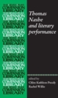Thomas Nashe and Literary Performance - Book