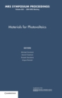 Materials for Photovoltaics: Volume 836 - Book