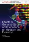 Effects of Genome Structure and Sequence on the Generation of Variation and Evolution, Volume 1267 - Book