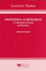 Defending AI Research : A Collection of Essays and Reviews - Book