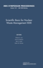 Scientific Basis for Nuclear Waster Management XXXI: Volume 1107 - Book