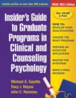 Insider's Guide to Graduate Programs in Clinical and Counseling Psychology - Book