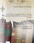 Syrisch-arabische Glossen : Erster Band: Autographie einter Gothaische Handschrift enthaltend Bar Ali's Lexikon von Alif bis Mim - Book