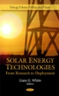 Solar Energy Technologies : From Research to Deployment - Book