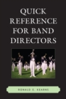 Quick Reference for Band Directors - eBook