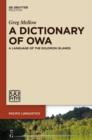 A Dictionary of Owa : A Language of the Solomon Islands - eBook
