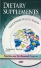Dietary Supplements : What Seniors Need to Know - Book