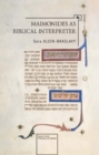 Maimonides as Biblical Interpreter - eBook