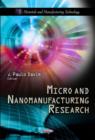 Micro & Nanomanufacturing Research - Book