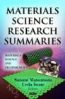 Materials Science Research Summaries - Book