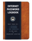 Internet Password Logbook (Cognac Leatherette) : Keep track of: usernames, passwords, web addresses in one easy & organized location - Book