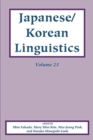 Japanese/Korean Linguistics, Volume 25 - Book