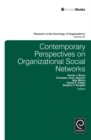 Contemporary Perspectives on Organizational Social Networks - eBook