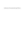 Authority in Transnational Legal Theory : Theorising Across Disciplines - eBook