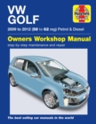 VW Golf Petrol and Diesel (09 - 12) 58 to 62 - Book
