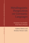 Metalinguistic Perspectives on Germanic Languages : European Case Studies from Past to Present - eBook
