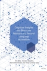 Cognitive Insights into Discourse Markers and Second Language Acquisition - Book